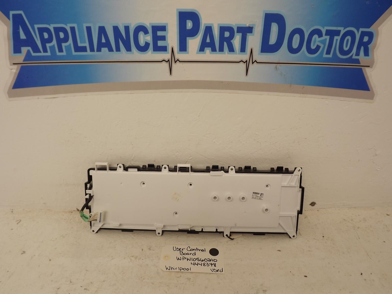 Whirlpool Washer WPW10560210 4448378 User Control Board Used Whirlpool Washer WPW10560210 4448378 User Control Board Used